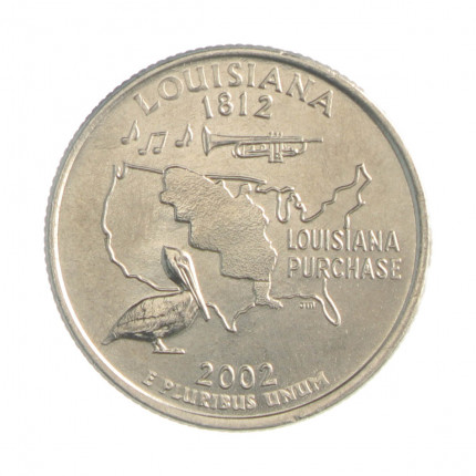 Quarter Dollar 2002 P FC Louisiana