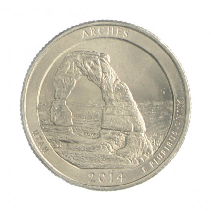 Quarter Dollar 2014 P FC Utah: Arches