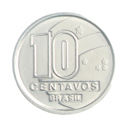 Moeda V-408 10 Centavos 1989 SOB/FC Garimpeiro Aço Inoxidável Ø18,5mm 2,5gr.