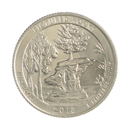 Quarter Dollar 2018 D FC Michigan: Pictured Rocks