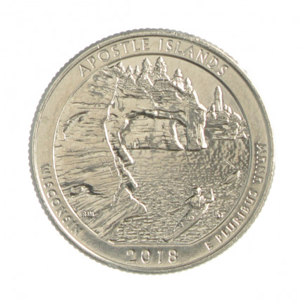 Quarter Dollar 2018 D FC Wisconsin: Apostle Island