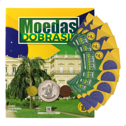 Álbum de Figurinhas Moedas do Brasil +90 Pcts Figurinhas