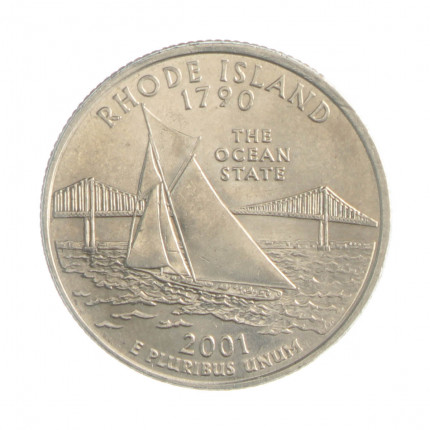 Quarter Dollar 2001 P SOB Rhode Island