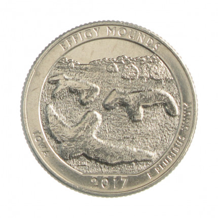 Quarter Dollar 2017 D SOB/FC Iowa: Effigy Mounds