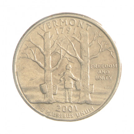 Quarter Dollar 2001 P MBC+ Vermont