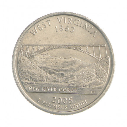 Quarter Dollar 2005 P MBC+ West Virginia