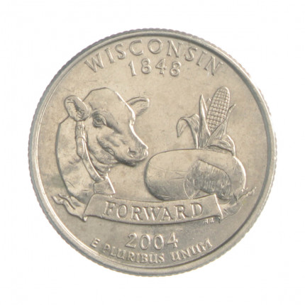 Quarter Dollar 2004 P MBC+ Wisconsin