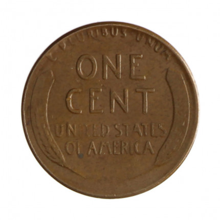 Km#A132 1 Cent 1955 MBC Estados Unidos  América  Lincoln Cent Espiga de Trigo  Bronze 19(mm) 3.11(gr)