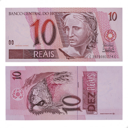 Cédula C-295 10 Reais 2003 FE - Antônio Palocci Filho / Henrique C. Meirelles