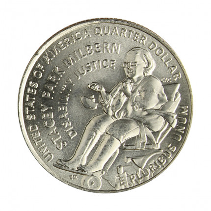Moeda KM#811 Quater Dollar American Woman Stacey Milbern 2025 D FC USA América Cupro-níquel Ø24,26mm 5,67gr.