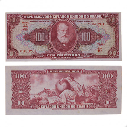 Cédula C-094 100 Cruzeiros 1949 Escassa SOB/FE