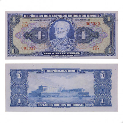 Cédula C-009 1 Cruzeiro 1944 Série 913 SOB