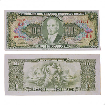 Cédula C-082 10 Cruzeiros 1962 MBC