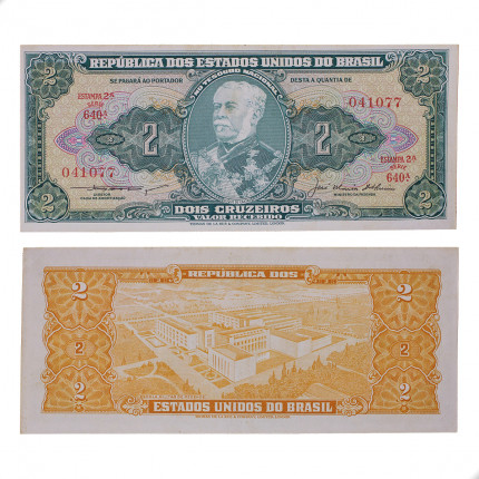 Cédula C-063 2 Cruzeiros 1956 MBC+