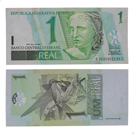Cédula C-254 1 Real 2003 MBC - Antônio Palocci Filho / Henrique C. Meirelles ORIGEM DA MOEDA País: Brasil Continente: América NÚMERO DO CATÁLOGO Amato: C-254 Bentes: - Amigo: - World Paper Money: - DESCRIÇÃO DA MOEDA Valor Face: 1 Real Sistema Monetário: 