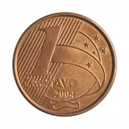 Moeda V-463 1 Centavo 2004 SOB Aço R Cobre Ø17mm 2,4gr.