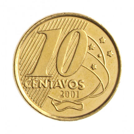 Moeda V-494 10 Centavos 2001 SOB Aço R Bronze Ø20mm 4,8gr.