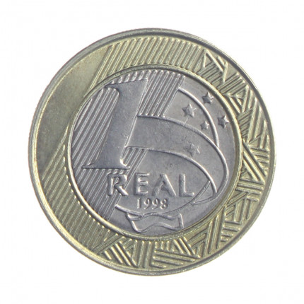 Moeda V-571 1 Real 1998 MBC/SOB Bimetálico Ø27mm 7,8gr.