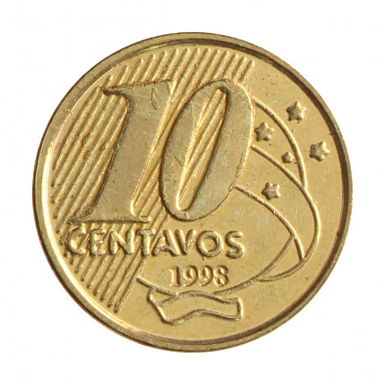 Moeda V-491 10 Centavos 1998 MBC/SOB Aço R Bronze Ø20mm 4,8gr.