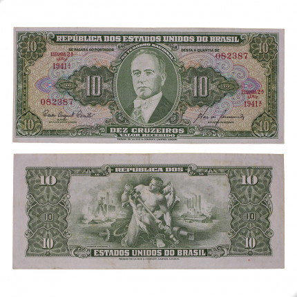 Cédula C-081 10 Cruzeiros 1960 MBC