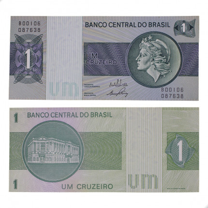 Cédula C-130 1 Cruzeiro 1972 MBC