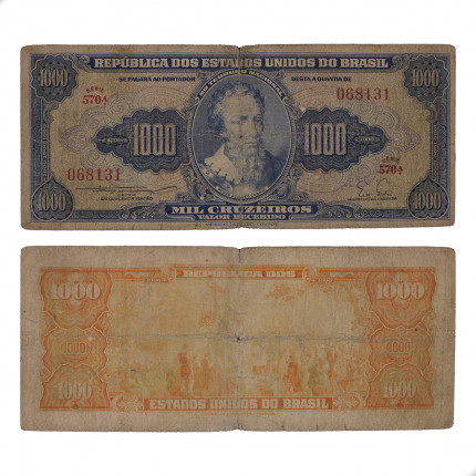 Cédula C-050 1000 Cruzeiros 1955 UTG