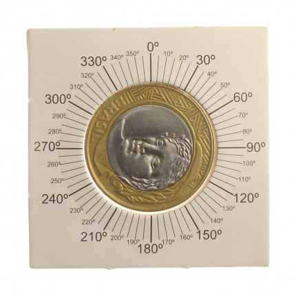 Moeda V-578 1 Real 2006 MBC Reverso Horizontal Bimetálico Ø27mm 7gr.