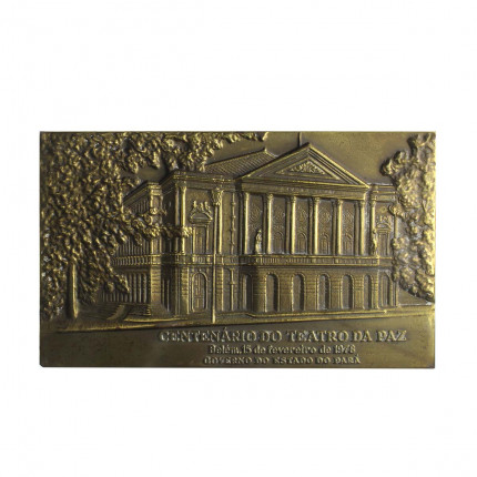 Medalha 10B Centenário do Teatro da Paz - Medalha Oficial do Governo do Estado do Pará 1978 MBC /SOB Brasil América Bron
