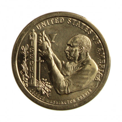 Moeda KM#798 1 Dollar Inovação Missouri 2024 P FC USA América Cobre Revestido de Latão Manganês Ø26,49mm 8,1gr.