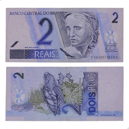 Cédula C-262 2 Reais 2009 BC - Guido Mantega / Alexandre A. Tombini