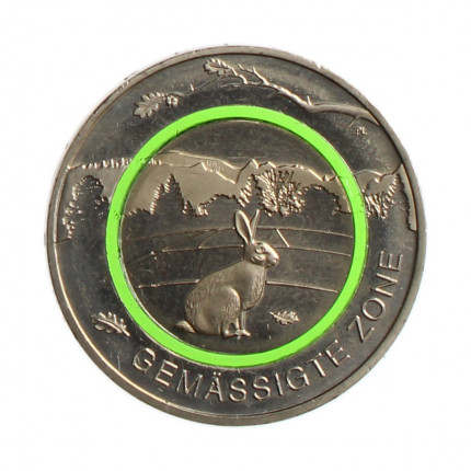 Moeda KM#380 5 Euros 2019 G FC Alemanha Europa Clima Temperado Trimetálica Ø27,25mm 9gr.