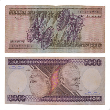Cédula C-166 5000 Cruzeiros 1981 MBC