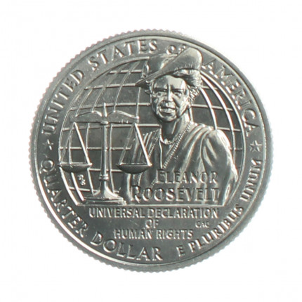 Moeda KM#782 Quarter Dollar American Woman Eleanor Roosevelt 2023 S FC USA América Cupro Níquel Ø24,26mm 5,67gr.