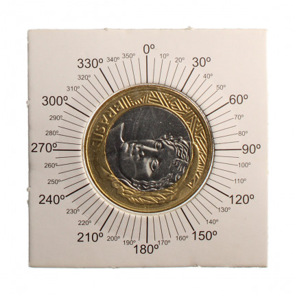 Moeda V-594 1 Real 2023 FC Reverso Horizontal Bimetálico Ø27mm 7gr.