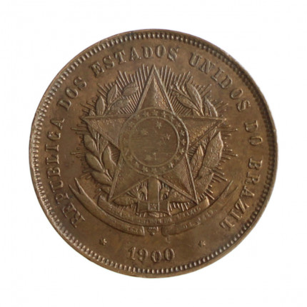 Moeda B-806 20 Réis 1900 MBC/SOB Bronze Ø25mm 7gr.*