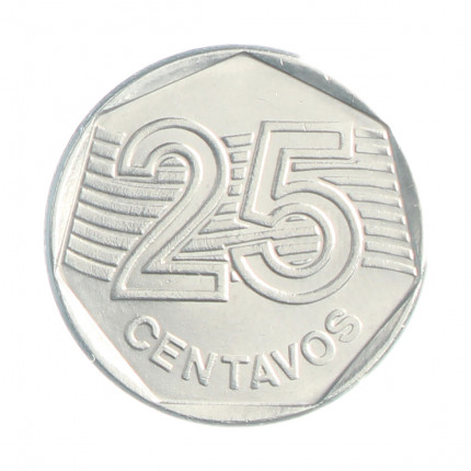 Moeda V-456 25 Centavos 1995 SOB FAO Aço Inoxidável Ø23,5mm 4,8gr. *