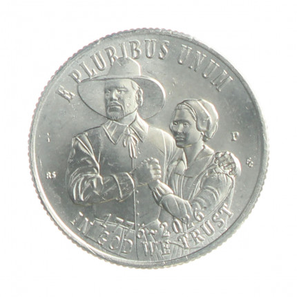 Moeda KM#New Quarter Dollar Semiquincentenário Mayflower Compact 2026 P FC USA América Cupro-Níquel Ø24,26mm 5,67gr.