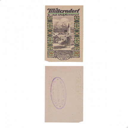 Cédula Notgeld 30 Hellers 1920 Falta Pedaço Áustria Europa SOB/FE