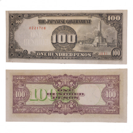 Cédula P#112a 100 Pesos 1944 Filipinas Ásia SOB/FE