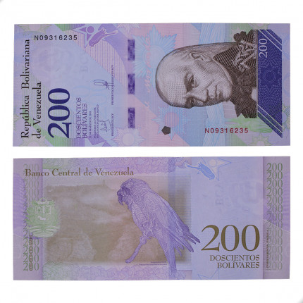 Cédula P#107A 200 Bolivars 2018 Venezuela América SOB/FE