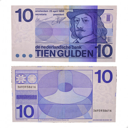 Cédula P#91b 10 Gulden 1997 Holanda Europa MBC