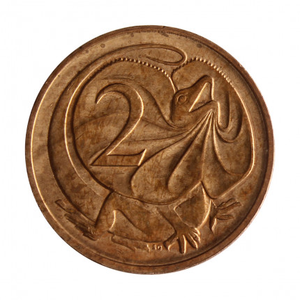 Moeda KM#79 2 Cents 1989 SOB/FC Austrália Oceania Rainha Elizabeth Bronze Ø21,59mm 5,18gr.