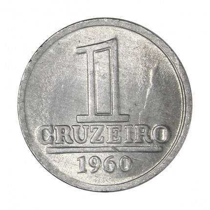 Moeda V-277 1 Cruzeiro 1960 SOB/FC Alumínio Ø23mm 2,4gr.