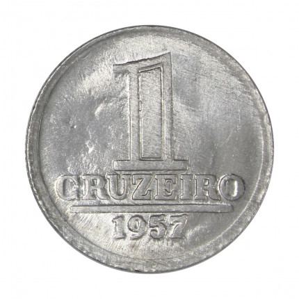 Moeda V-274 1 Cruzeiro 1957 FC Alumínio Ø23mm 2,4gr.
