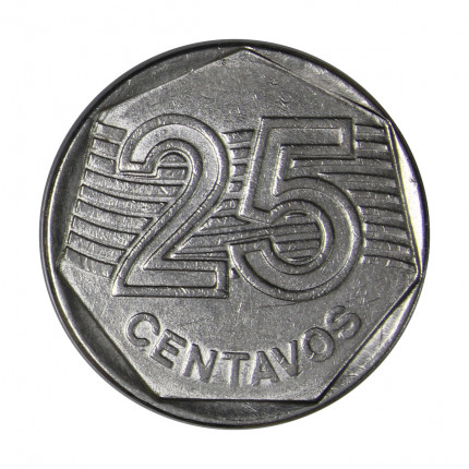 Moeda V-451 25 Centavos 1995 MBC+ Aço Inoxidável Ø23,5mm 4,8gr.