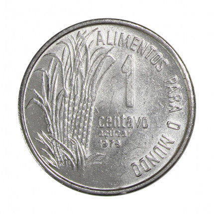 Moeda V-328 1 Centavo 1978 FC FAO Aço Inoxidável Ø17mm 1,7gr.