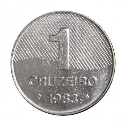 Moeda V-346 1 Cruzeiro 1983 FC Cana de Açúcar Aço Inoxidável Ø20mm 3,23gr.