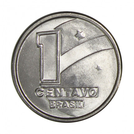 Moeda V-405 1 Centavo 1990 FC Boiadeiro Aço Inoxidável Ø16,5mm 2gr.