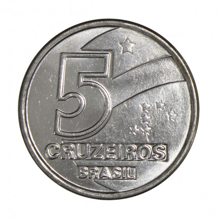 Moeda V-416 5 Cruzeiros 1992 FC Aço Inoxidável Salineiro Ø21,5mm 3,4gr.