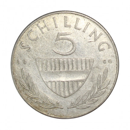 KM#2889 5 Schilling 1960 Áustria Europa
